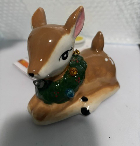 🎄Merry Moments🎄Nostalgic LED  Christmas Deer Ornament Lights Up  NEW