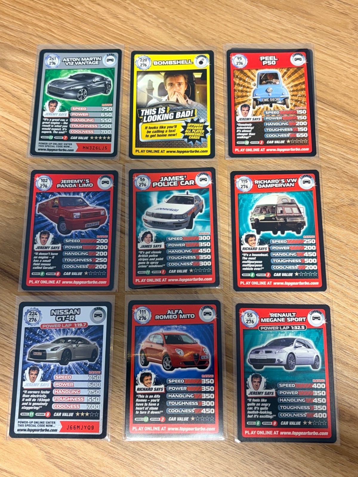 Top Gear Turbo Challenge 56 Card Set