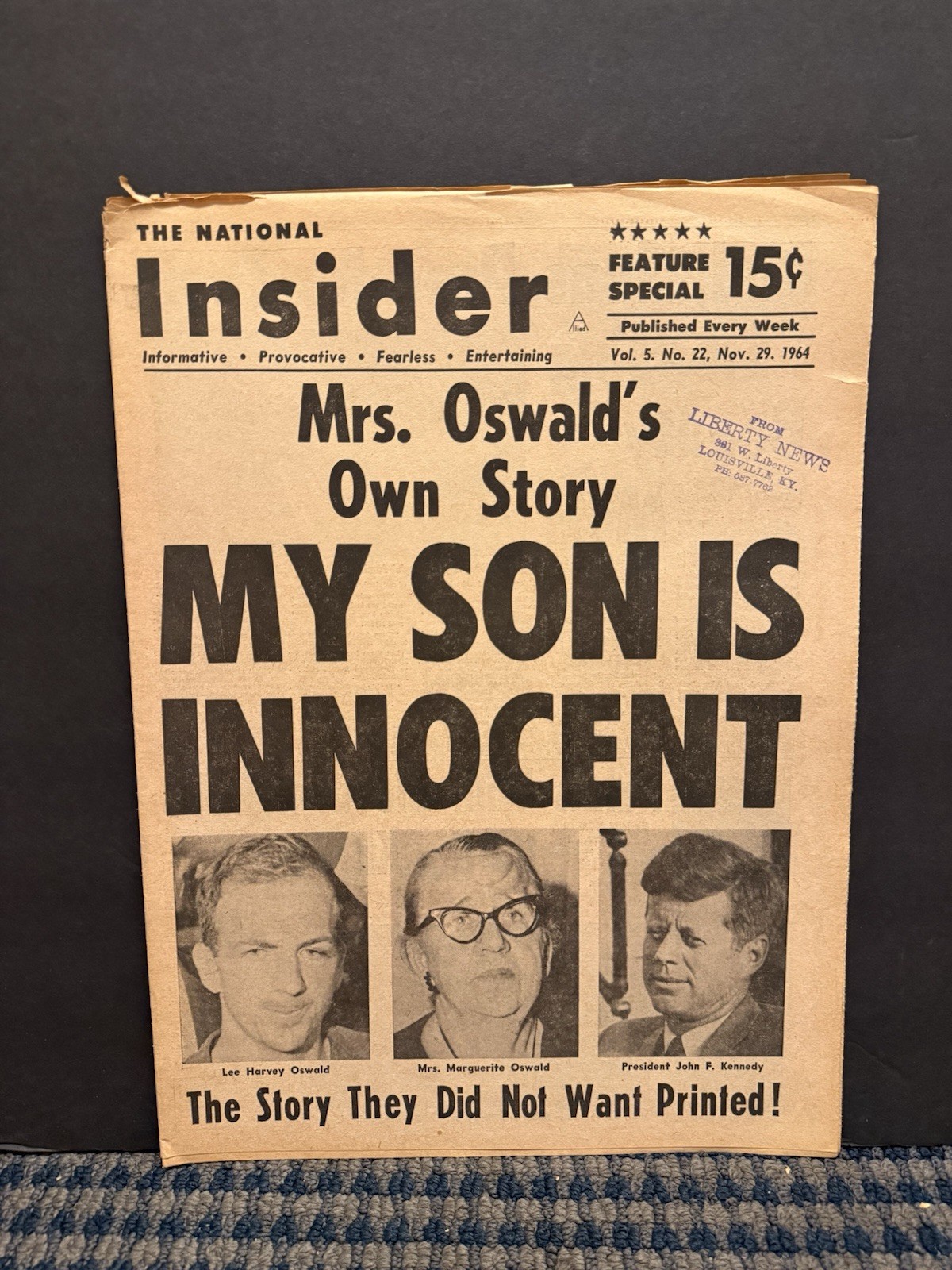 1964 The National Insider Newspaper,Lee Harvey Oswald,Ursula Andress Pic3 VRN10L