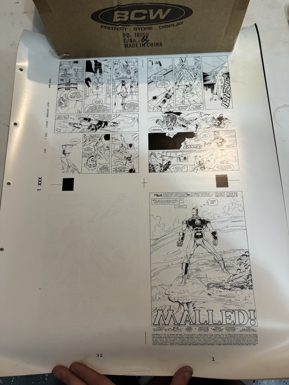Iron Man #247 Avengers #240 Marvel Production Proof Flats Mixed Lot 19pc