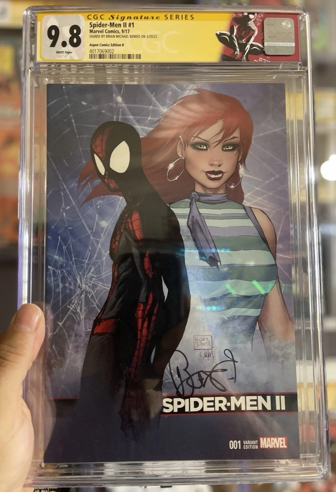 Spider-Men II #1 Turner Variant  CGC 9.8 SIGNED BY  MICHAEL BENDIS