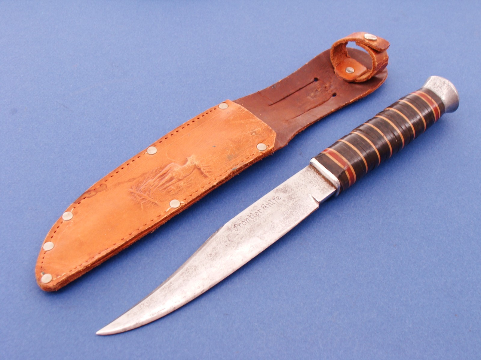 VINTAGE GUTMANN GC CO SOLINGEN GERMANY 433 FRONTIER HUNTING BOWIE KNIFE KNIVES