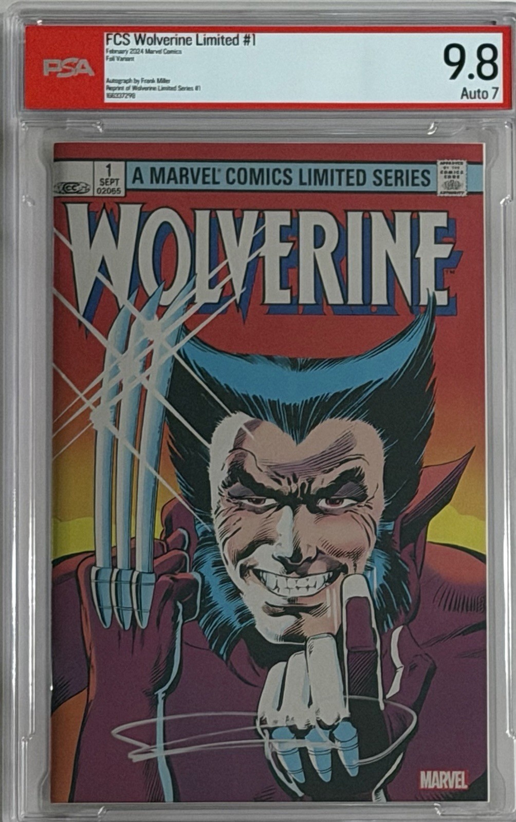 💎RARE💎Wolverine #1 SIGNED FRANK MILLER PSA 9.8 Foil Variant