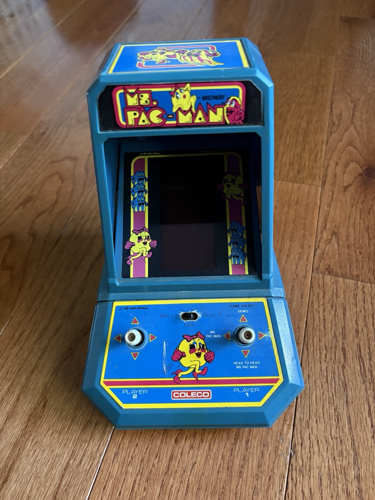 Vintage 1981 Coleco Ms. Pac-Man tabletop electronic arcade game (Model 2395)
