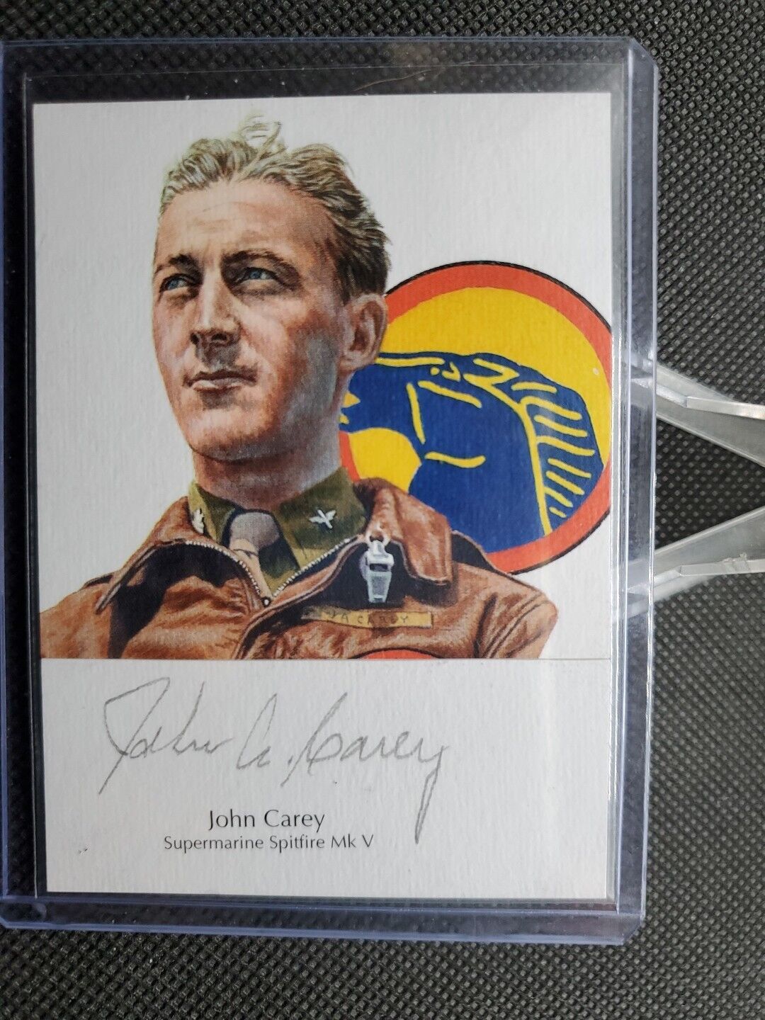 2021 Historic - End of the War: 1945 John Carey WWII Spitfire Pilot On Card Auto