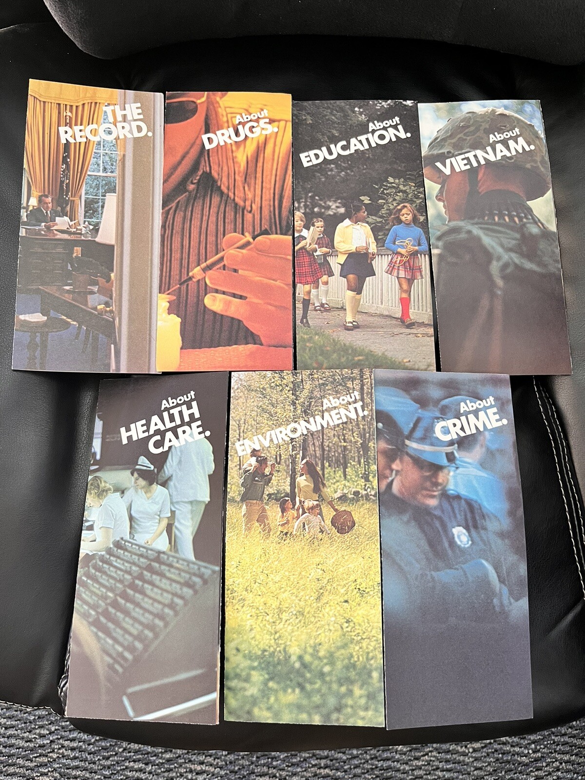 President Richard Nixon Political Campaign Pamphlets Slogans Vietnam War Buttons