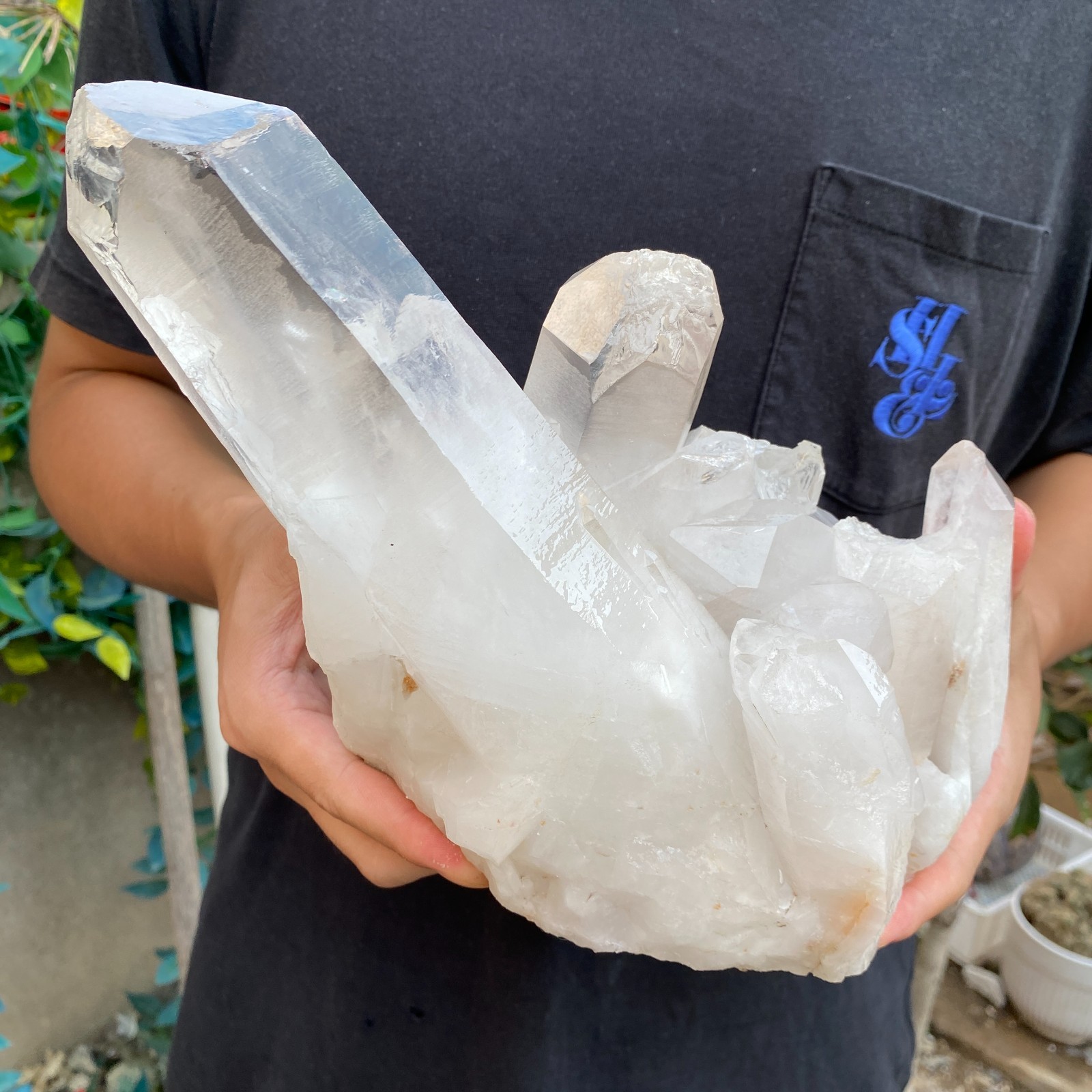 9.2lb Natural Clear White Quartz Crystal Cluster Rough Healing Specimen