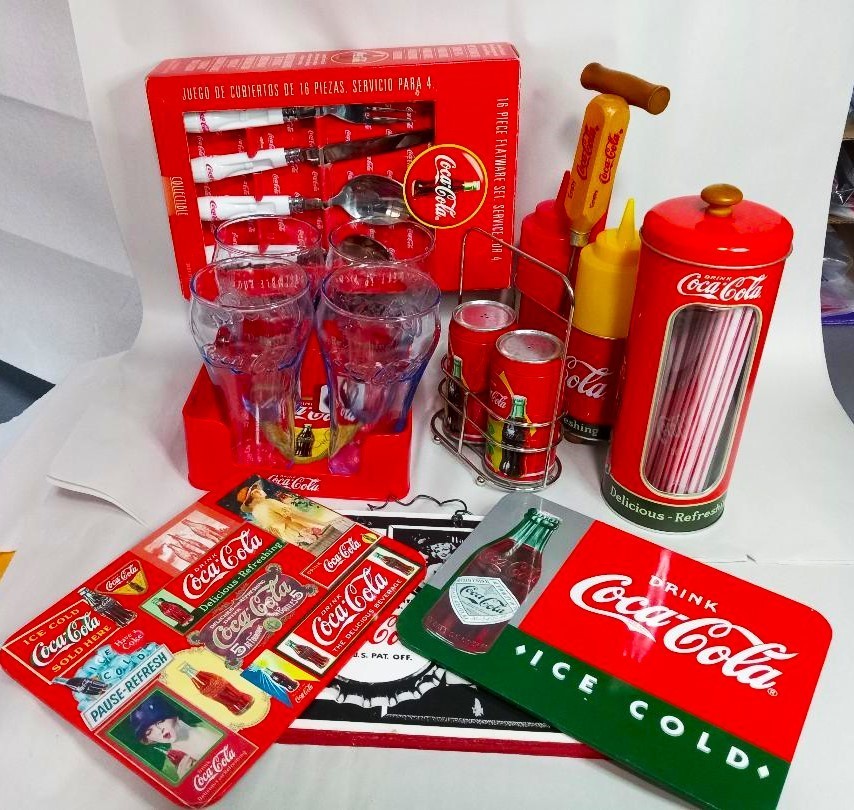 COCA-COLA THEMED TABLE SETTING  - VINTAGE – NEW / OLD STOCK - NRFB
