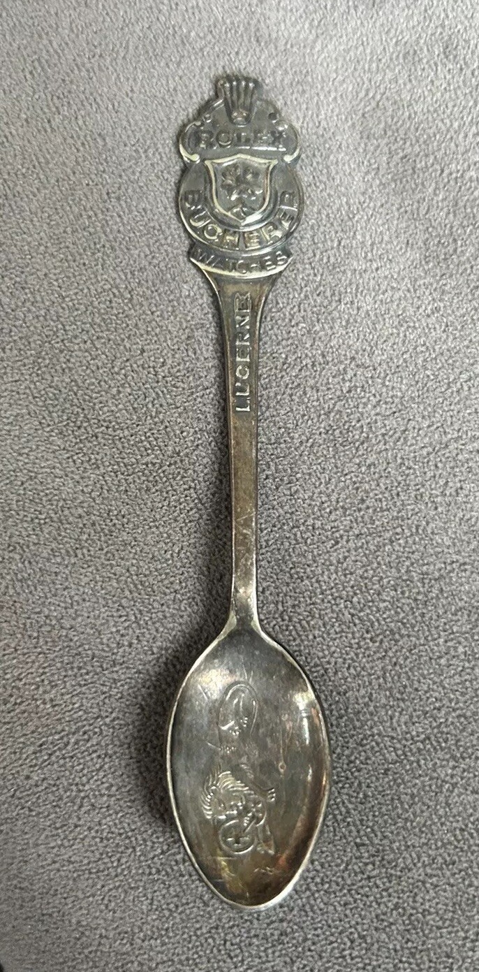 Lucerne  Rolex Bucherer Watches B100 12 Vintage Souvenir Spoon Collectible J1