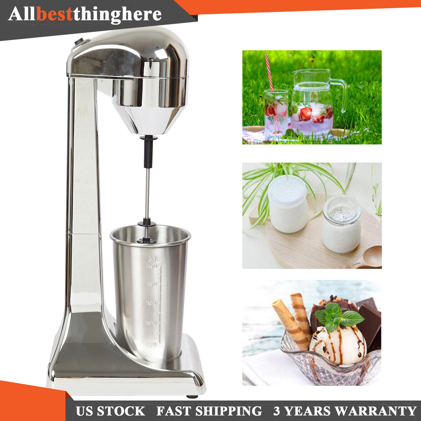 Commercial Electric Milk Shaker Maker Drink Mixer Smoothie Milk Shake Machine