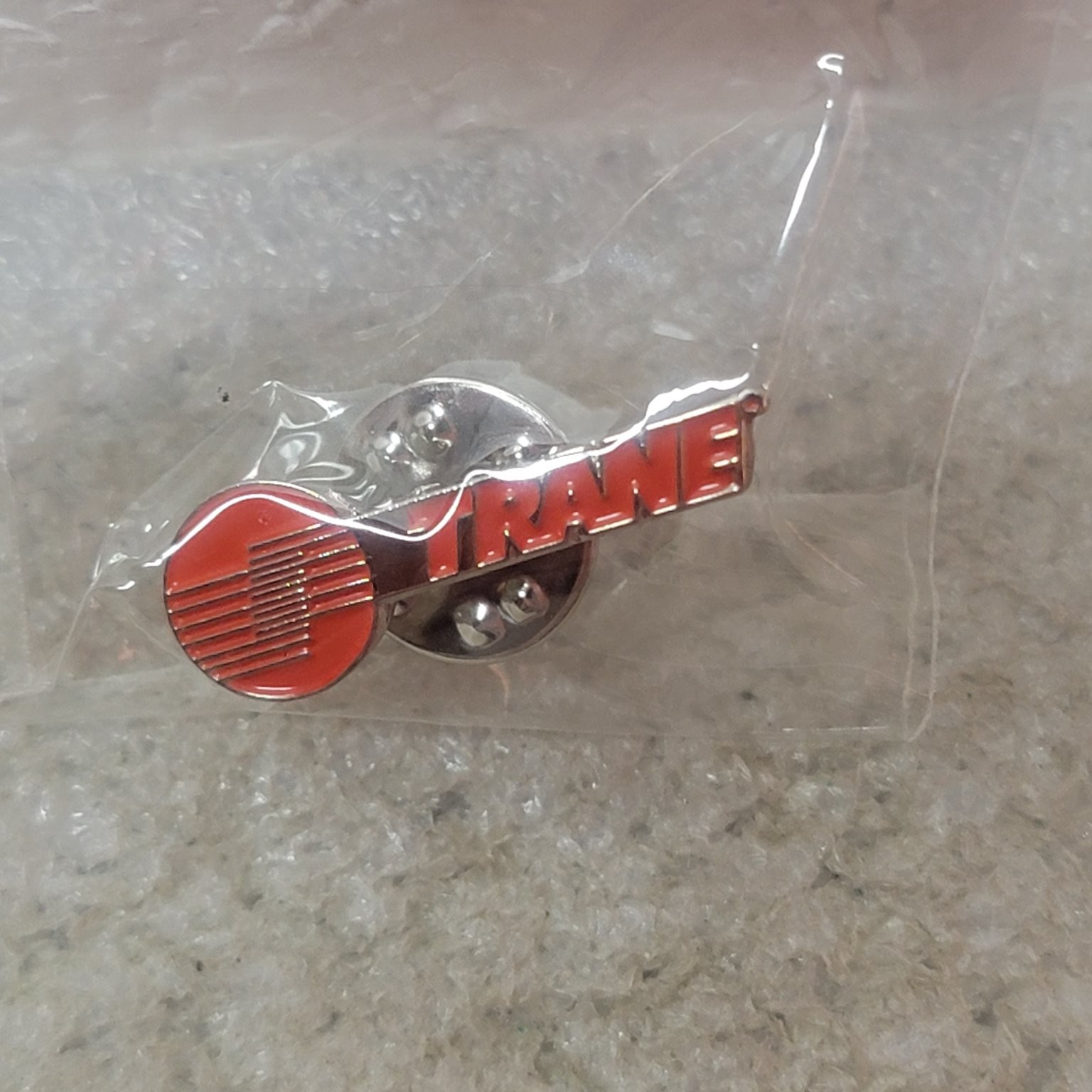 Trane Pinback Button Red Logo Lapel Pin Small