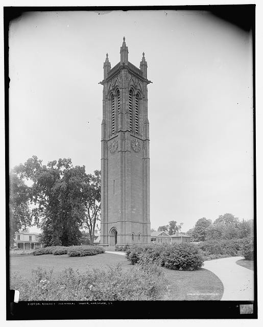 Photo:Hartford Connecticut Keney Memorial Tower 1900s Garden Landmark