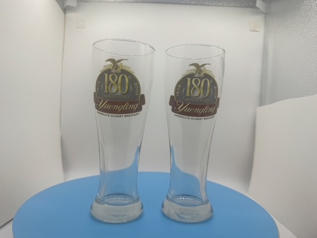 Yuengling 180th Anniversary Pilsner Glass 2009 Limited Edition Set Of 2 Yuengling 180th Anniversary Pilsner Glass 2009 Limited Edition Set Of 2