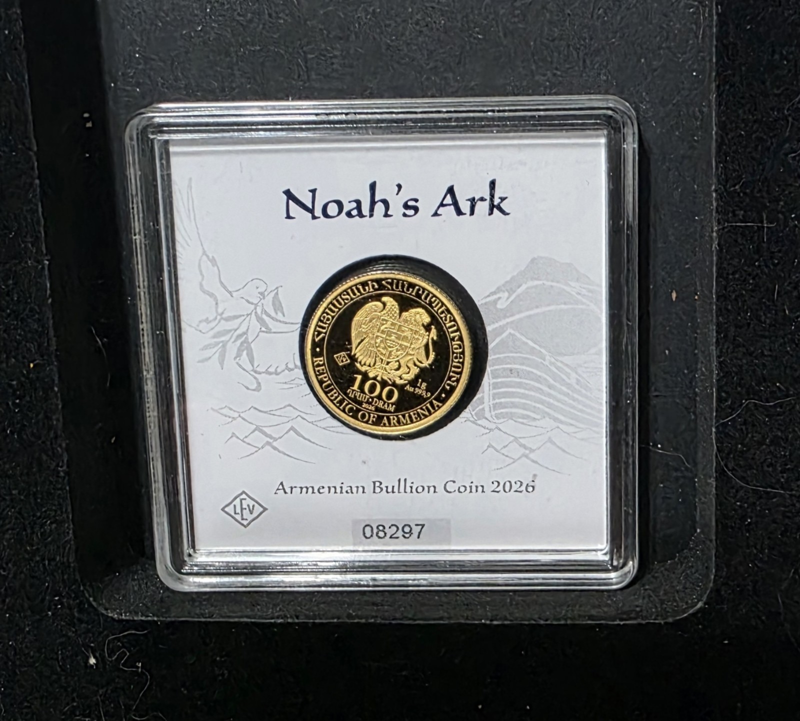 1 Gram Gold Armenian Noahs Ark 2026 Limited Mintage