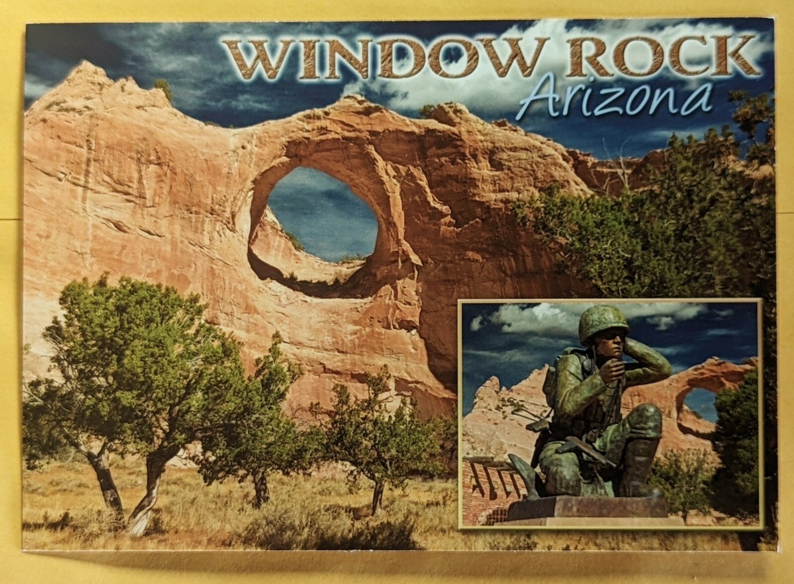  Postcard AZ: Window Rock Navajo Tribal Park. Arizona