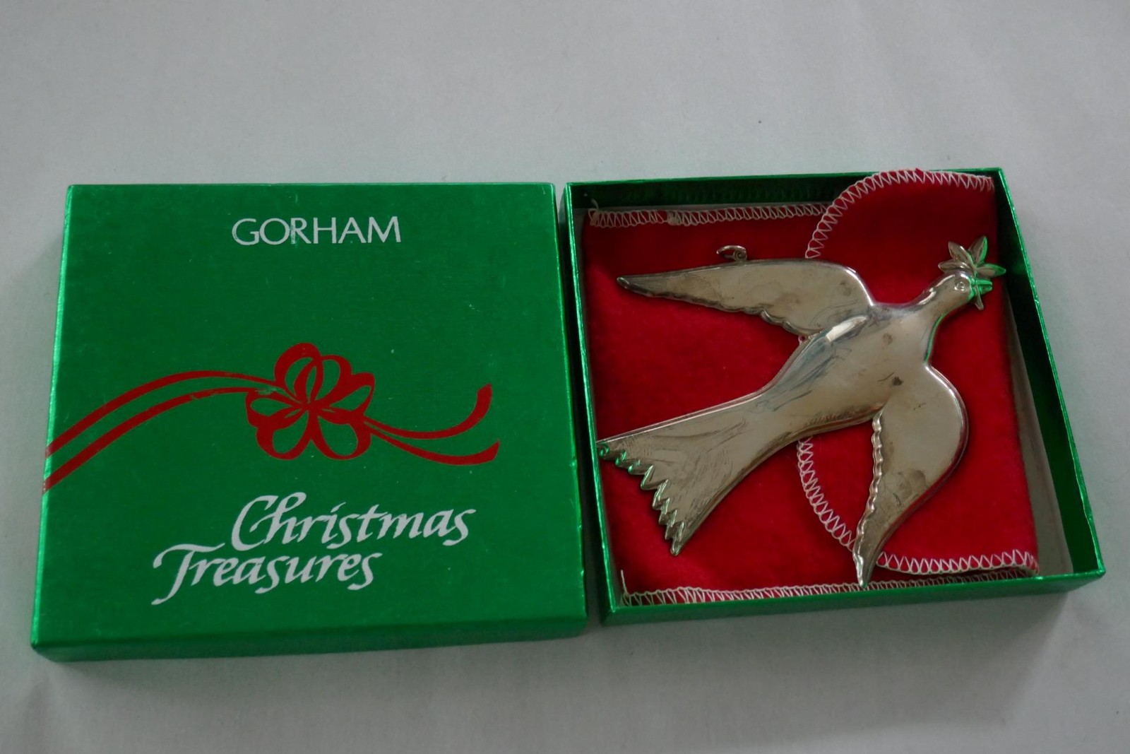 Gorham Sterling Silver Christmas Ornament Mt Vernon Dove Heritage Society