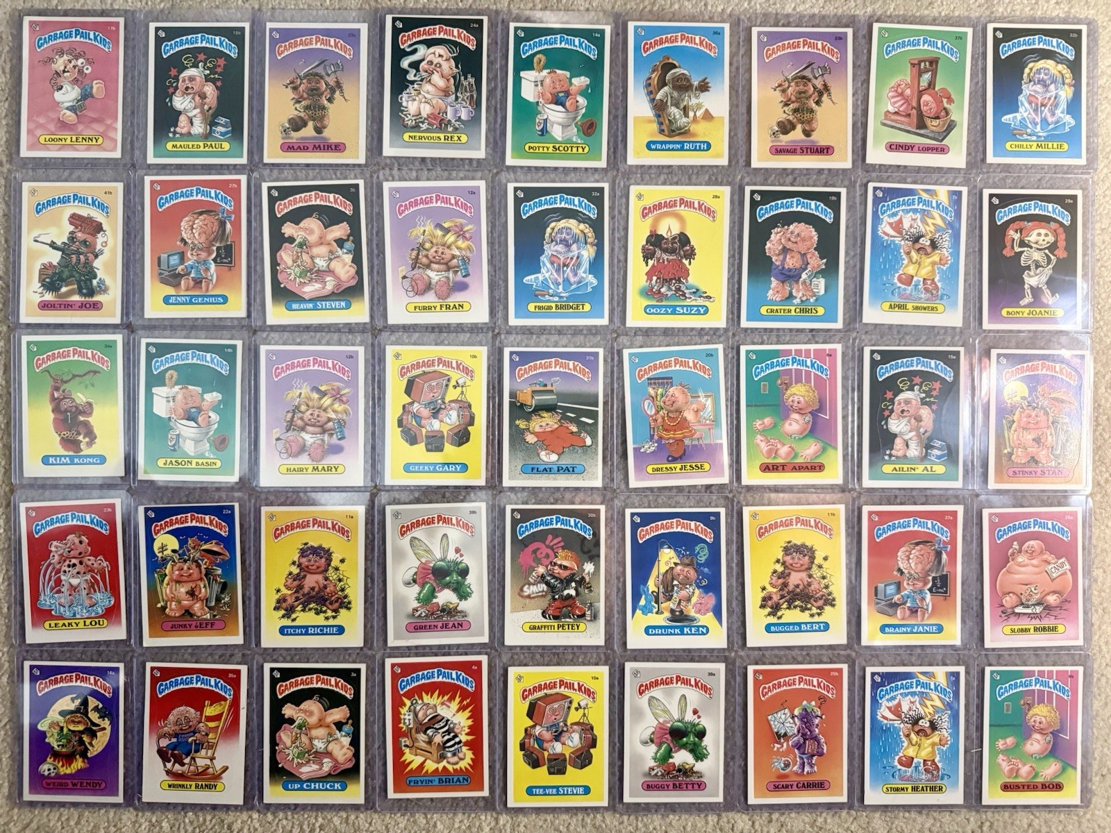 1985 Topps Garbage Pail Kids Original Series 1 OS1 45 Card Lot Vintage GPK
