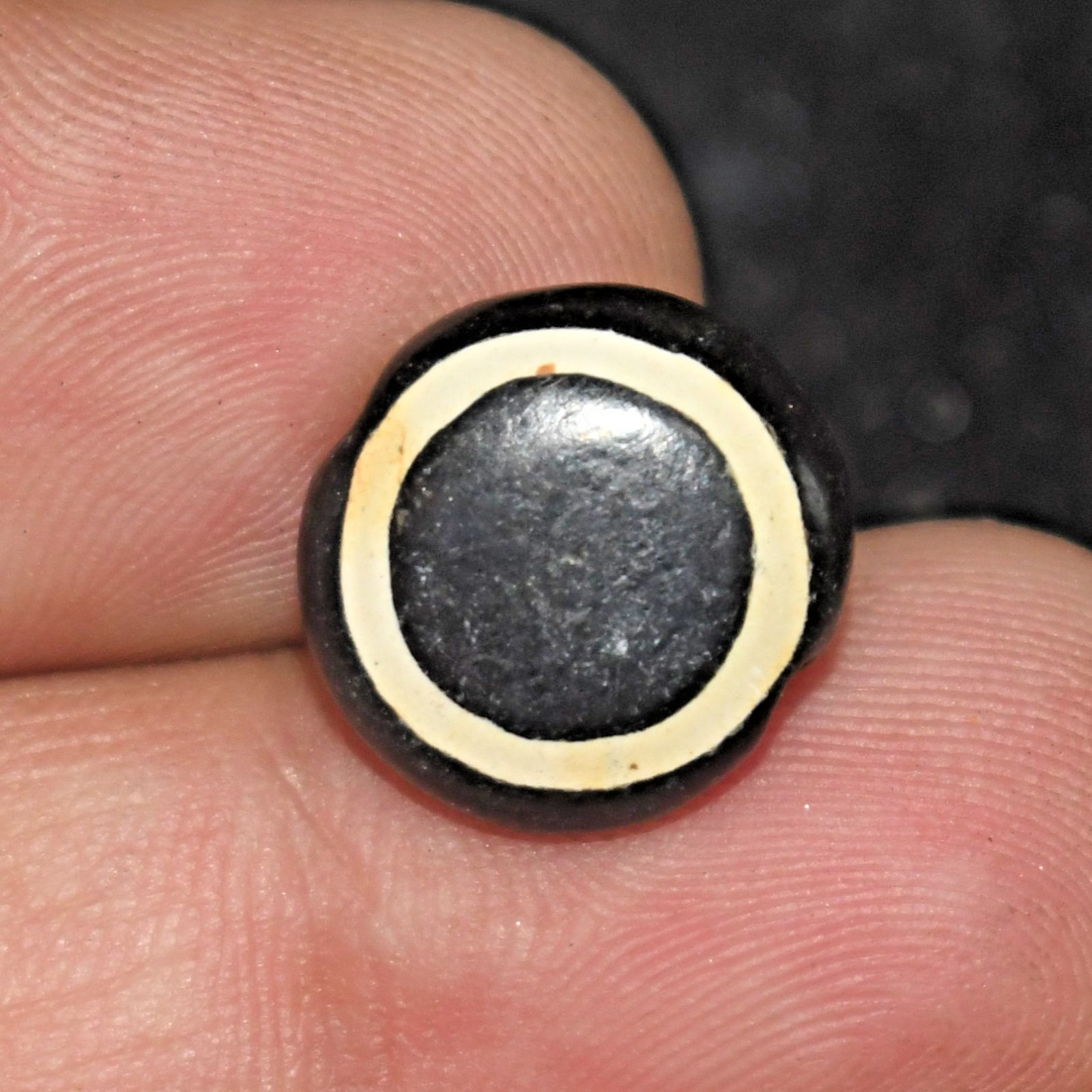 Rare Antique Old Tibetan Himalayan Etched Agate Stone Luk Mik Bead