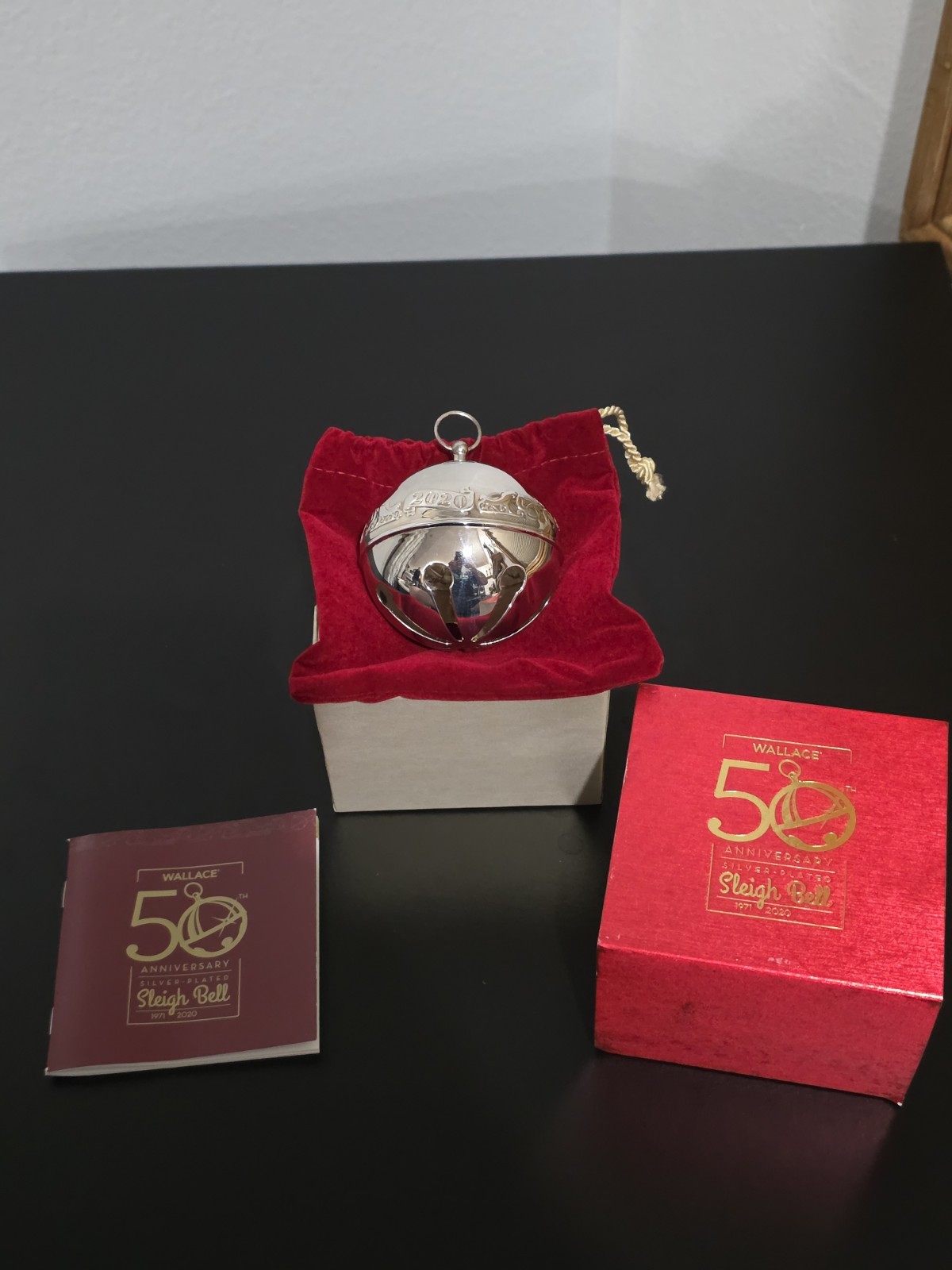 Wallace 50th Anniversary Silver Plated Sleigh Bell Christmas Ornament 2020 