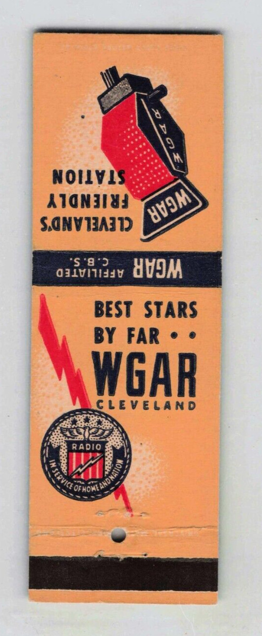 Vintage Cleveland\'s Friendly Station WGAR Best By Far Matchbook