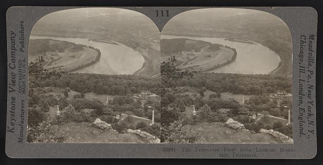 Photo:Lookout Mountain Tennessee Tennessee River 1926 Stereoview Panorama