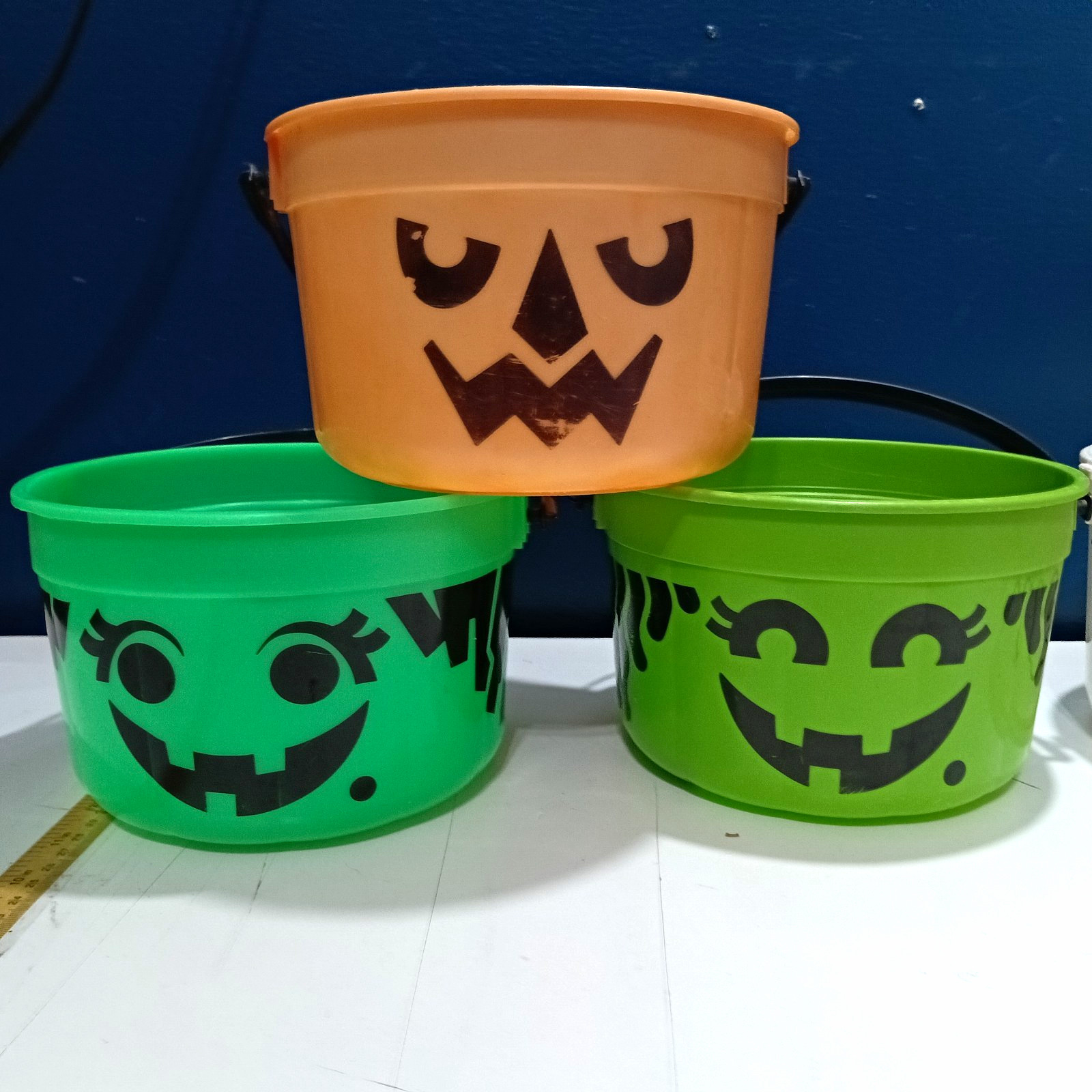 Vintage 1980 & 1990s McDonald\'s Halloween McGoblin BOO Buckets Lot of 6 Pictured