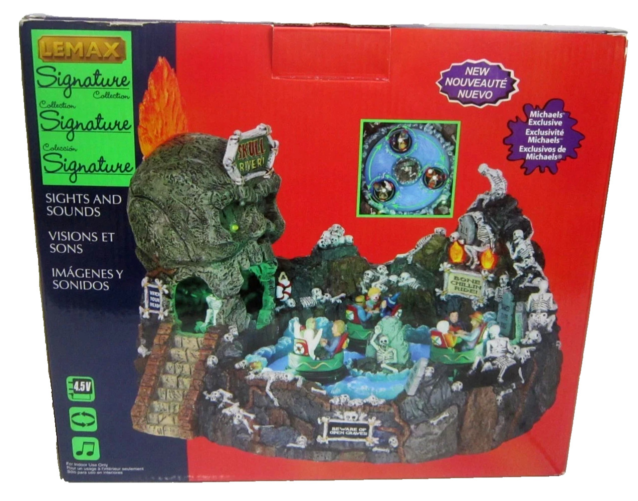 2012 LEMAX SPOOKY TOWN SIGNATURE SERIES SKULL RIVER RANIMATED WITH SOUNDS