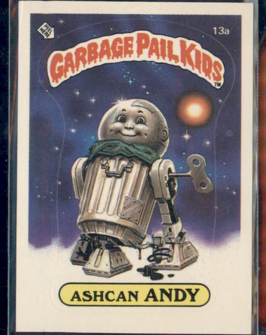 1985 Topps Garbage Pail Kids 1st Series OS1 - Ashcan ANDY Matte Card #13a