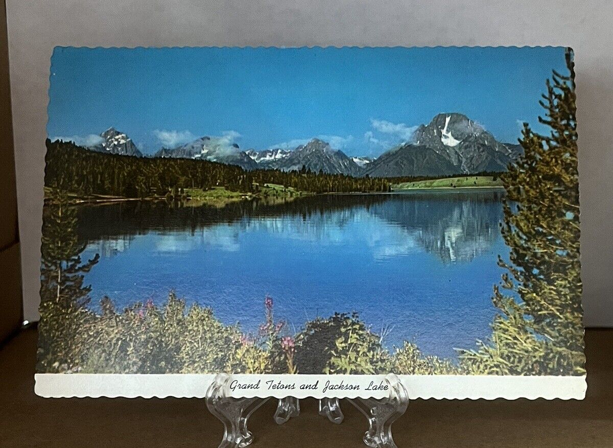 Postcard Jackson Lake Teton Mountains Wyoming Unposted