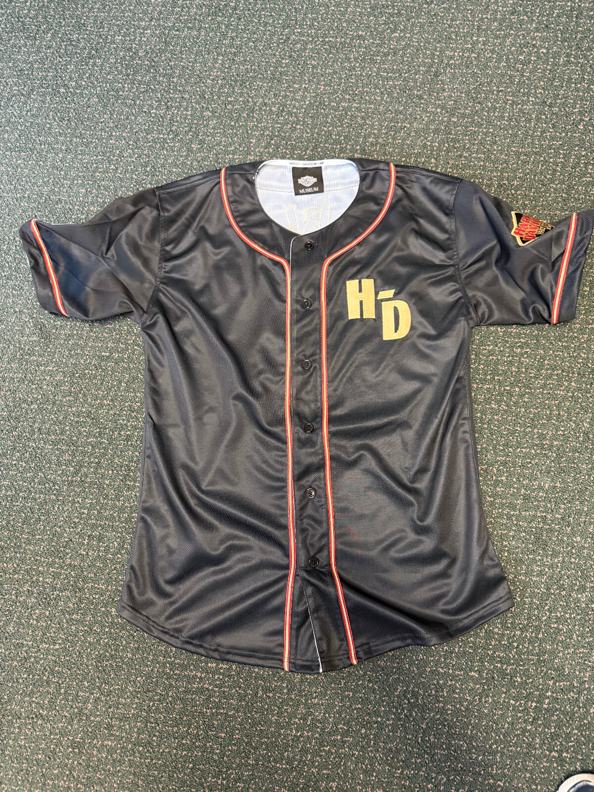 Harley Davidson Museum Mens Baseball Jersey