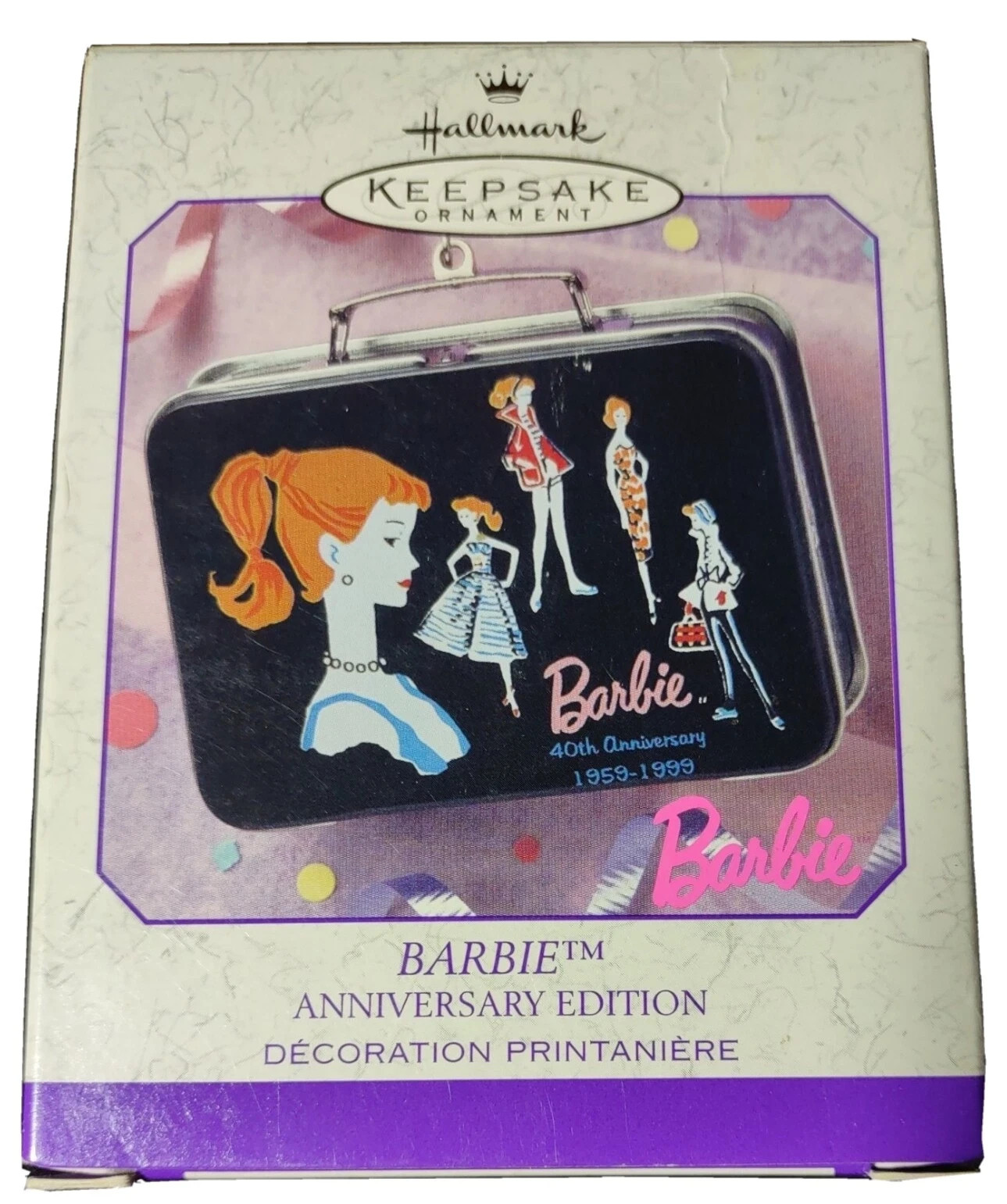 1999 Hallmark Keepsake Ornament - Barbie 40th Anniversary Lunch Box--11-7-156 1999 Hallmark Keepsake Ornament - Barbie 40th Anniversary Lunch Box--11-7-156