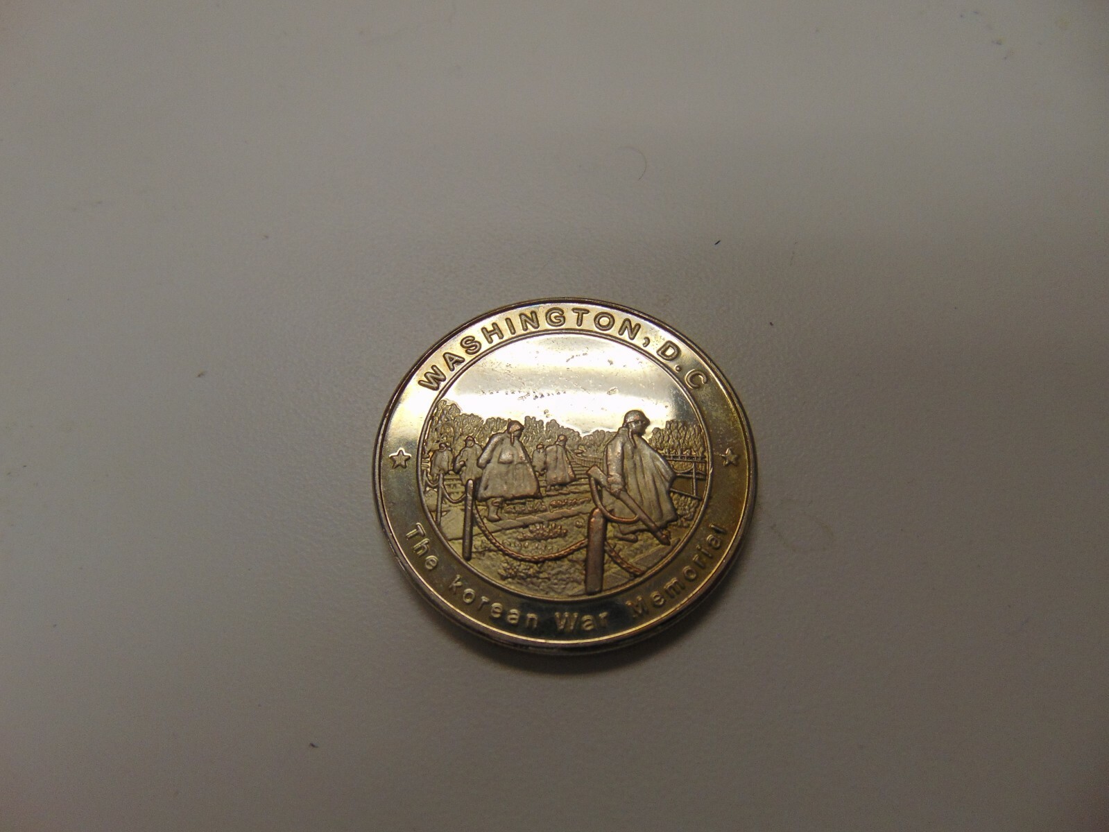 CHALLENGE COIN WASHINGTON DN THE KOREAN WAR MEMORIAL THE FORGOTTEN WAR 1950-1953
