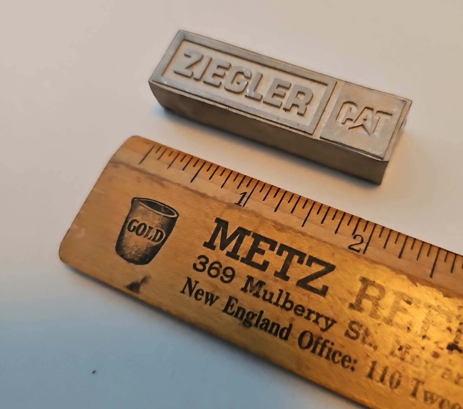 Ziegler CAT Caterpillar Construction Equipment Vintage Advertising Paperweight. 