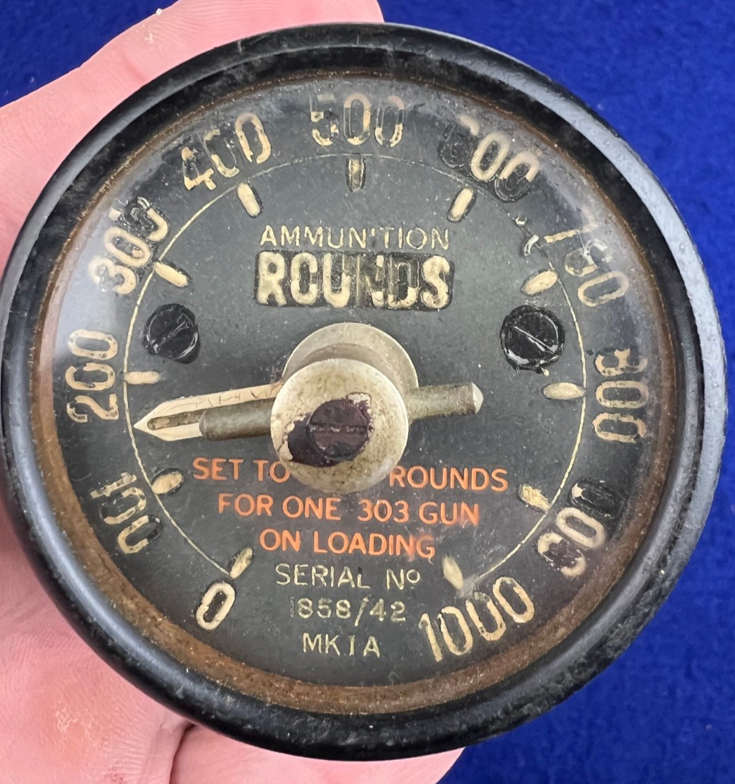 1942 British Airplane Ammunition Counter .303 RAF Royal Air Force Aircraft 1942 British Airplane Ammunition Counter .303 RAF Royal Air Force Aircraft