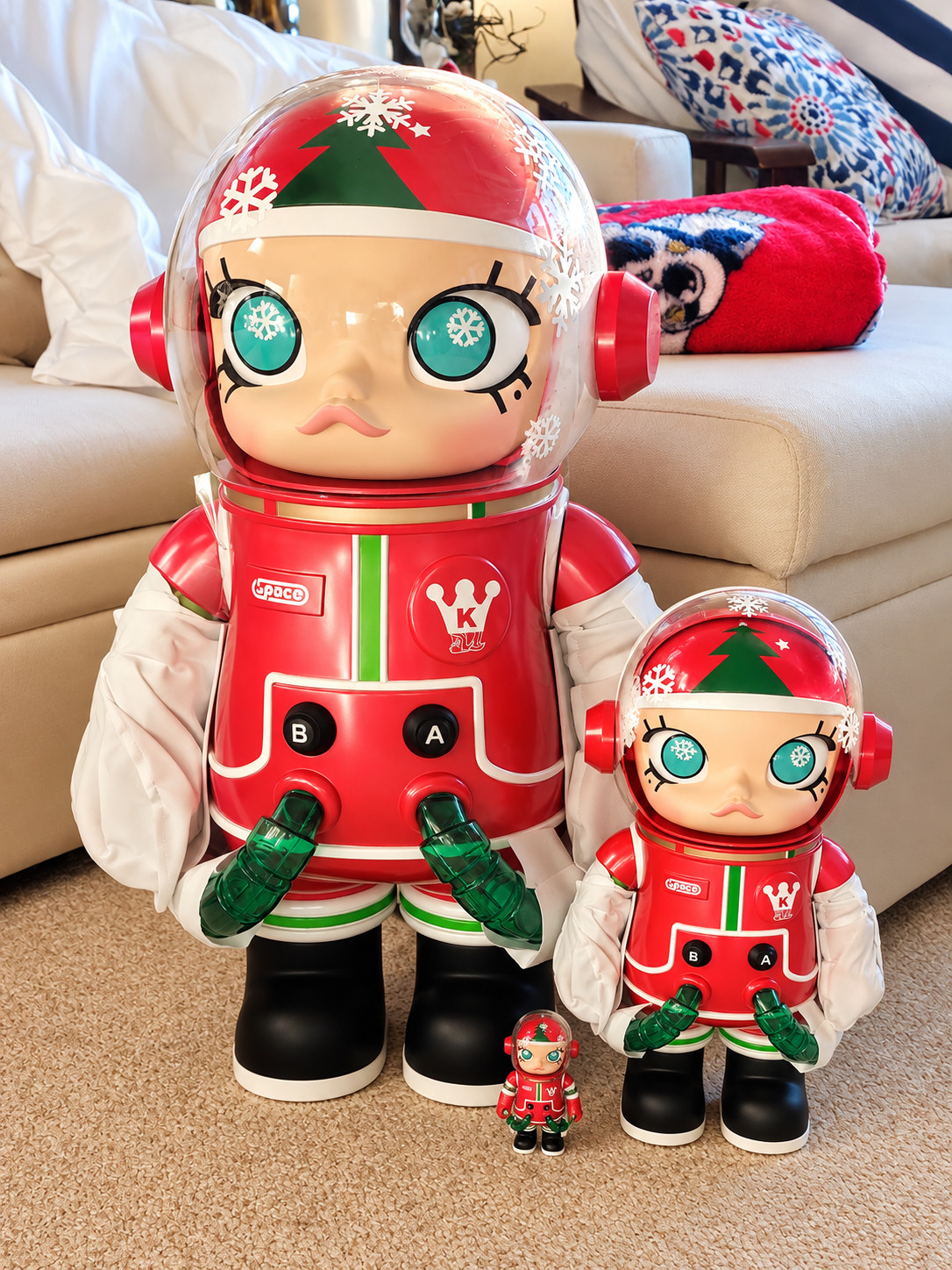 POP MART Space Molly Christmas 1000% 400% 100% x2 Premium Collector Bundle