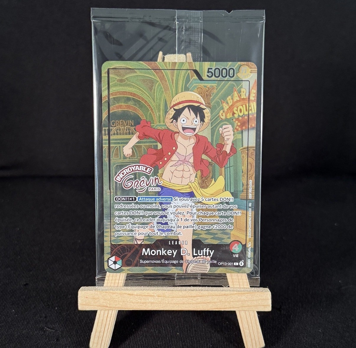 Monkey D. Luffy OP13-001 One Piece Card Game PROMO Grévin Museum Paris SEALED