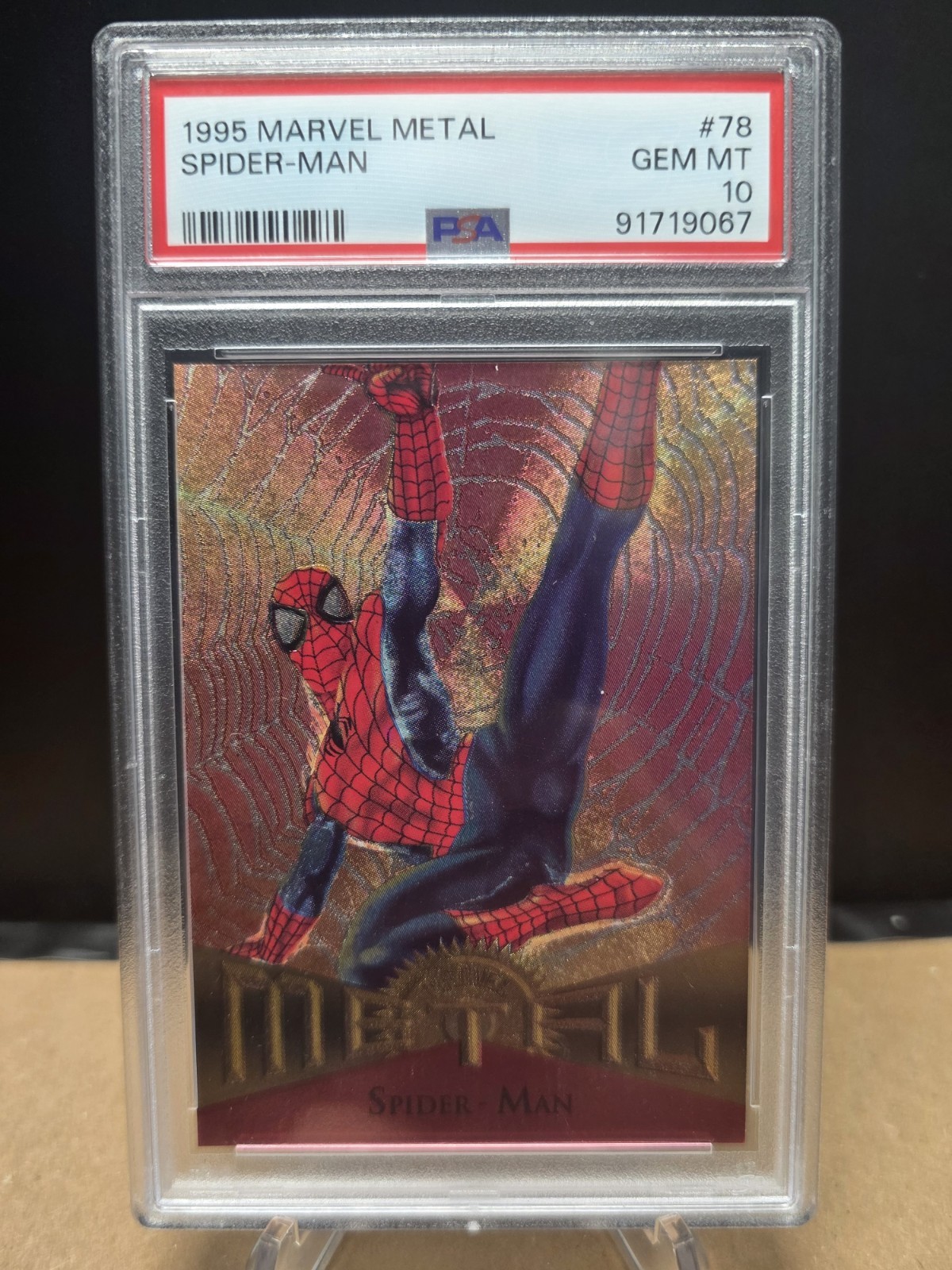 1995 Marvel Metal Spider-man #78 PSA 10 GEM MT