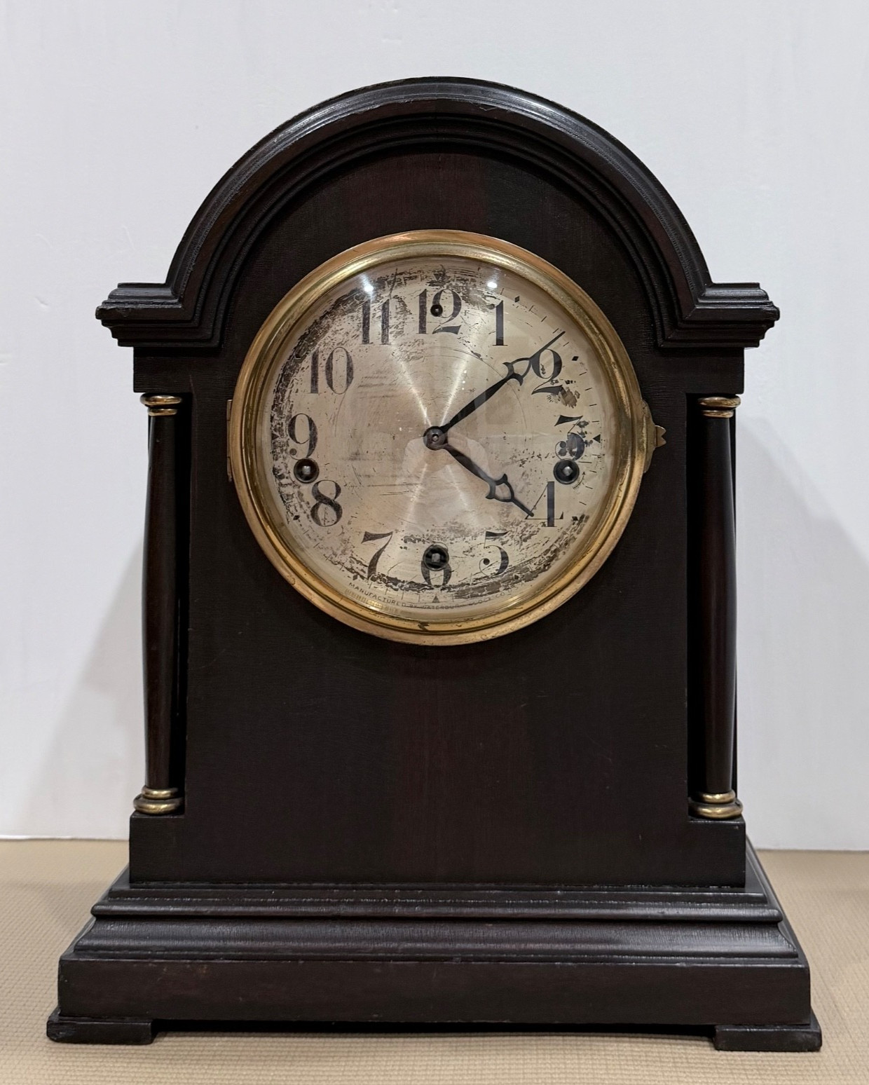 Antique Waterbury No. 500 Quarter Hour Westminster Chime Mantel Clock 8-Day