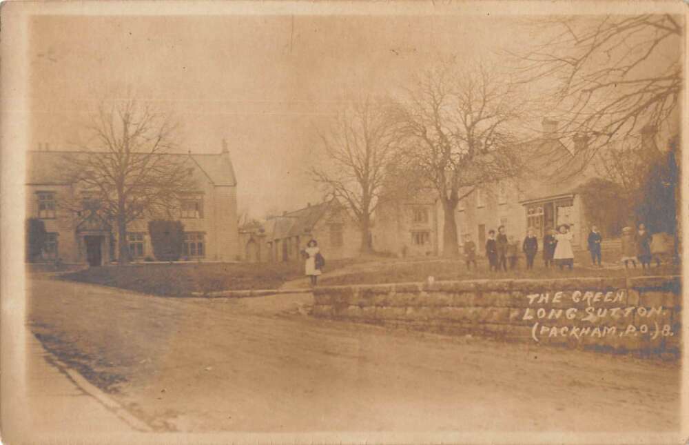 Long Sutton The Green Packham Real Photo Vintage Postcard AA33551