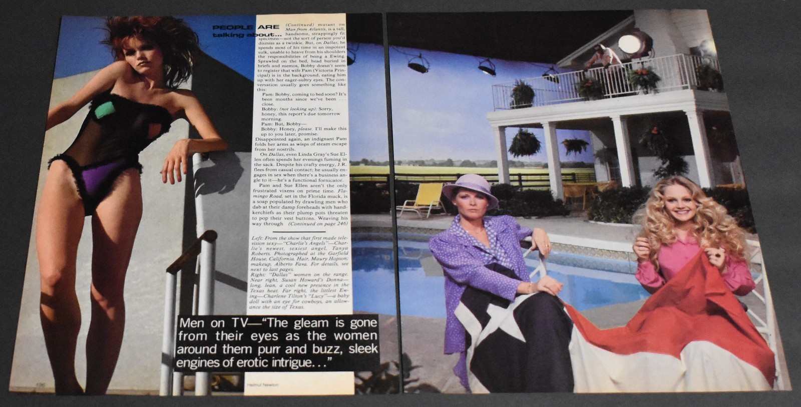 1981 Print Ad Sexy Fashion Lady Legs Gorgeous Brunette Bathing Suit Swimwear Art