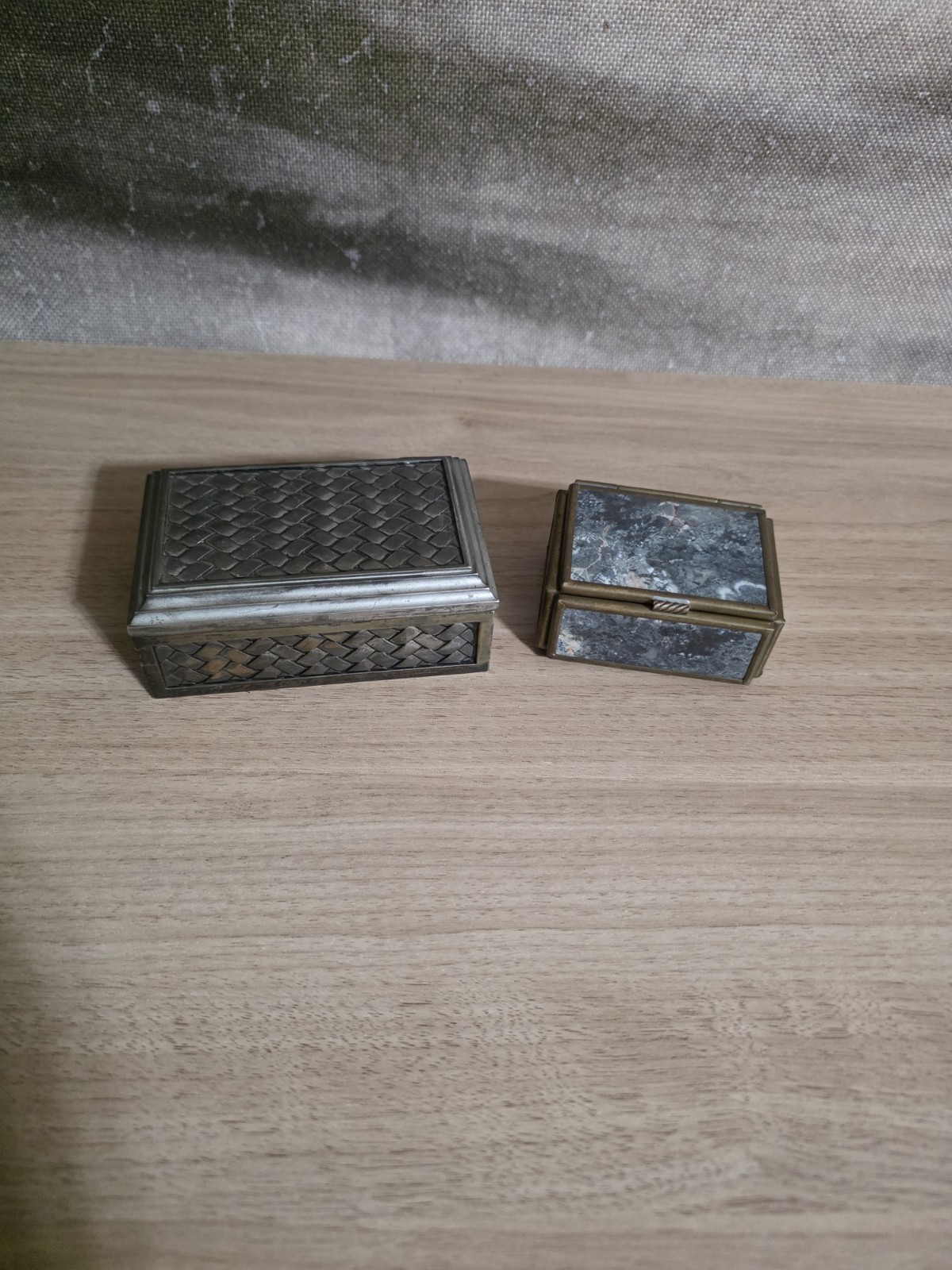 Vintage Belart Mexico Brass Stone model 101 & Vintage Metal Chest Trinket Box Vintage Belart Mexico Brass Stone model 101 & Vintage Metal Chest Trinket Box