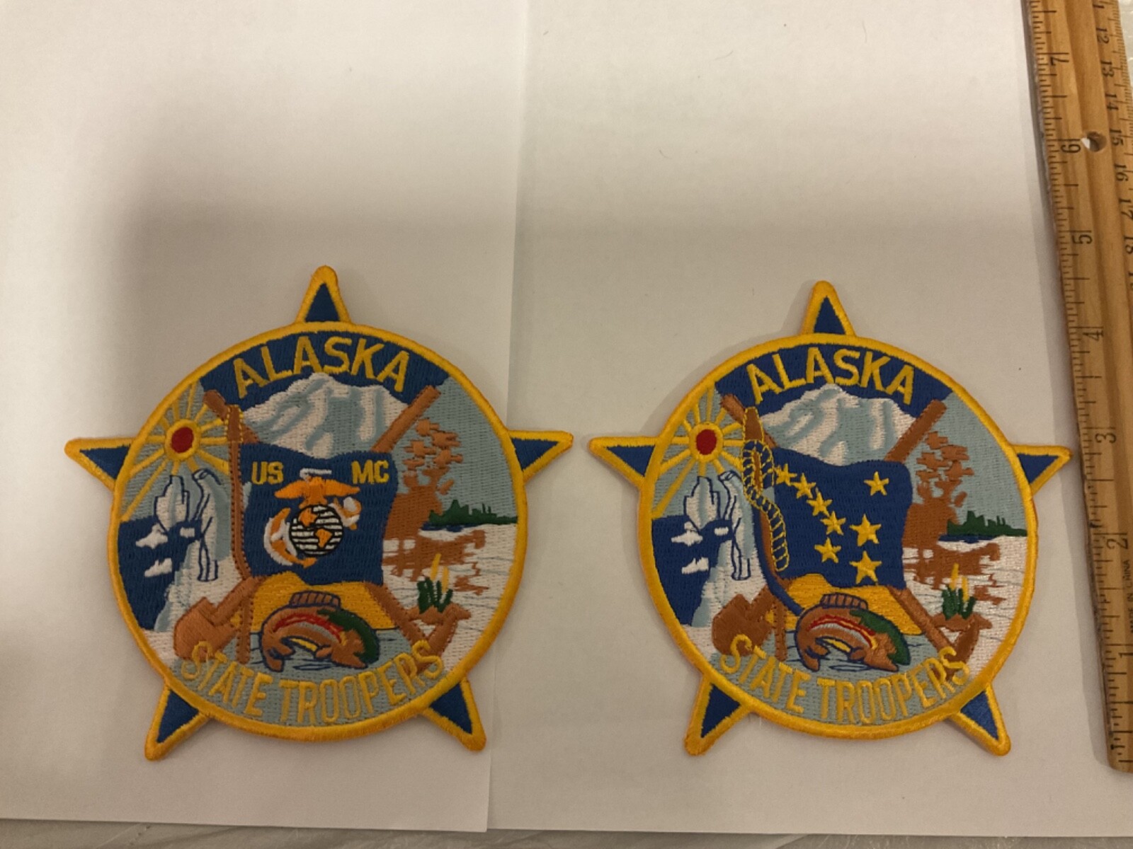 Alaska State Troopers collectors patch set 2 pieces Marine and Regular patch Alaska State Troopers collectors patch set 2 pieces Marine and Regular patch