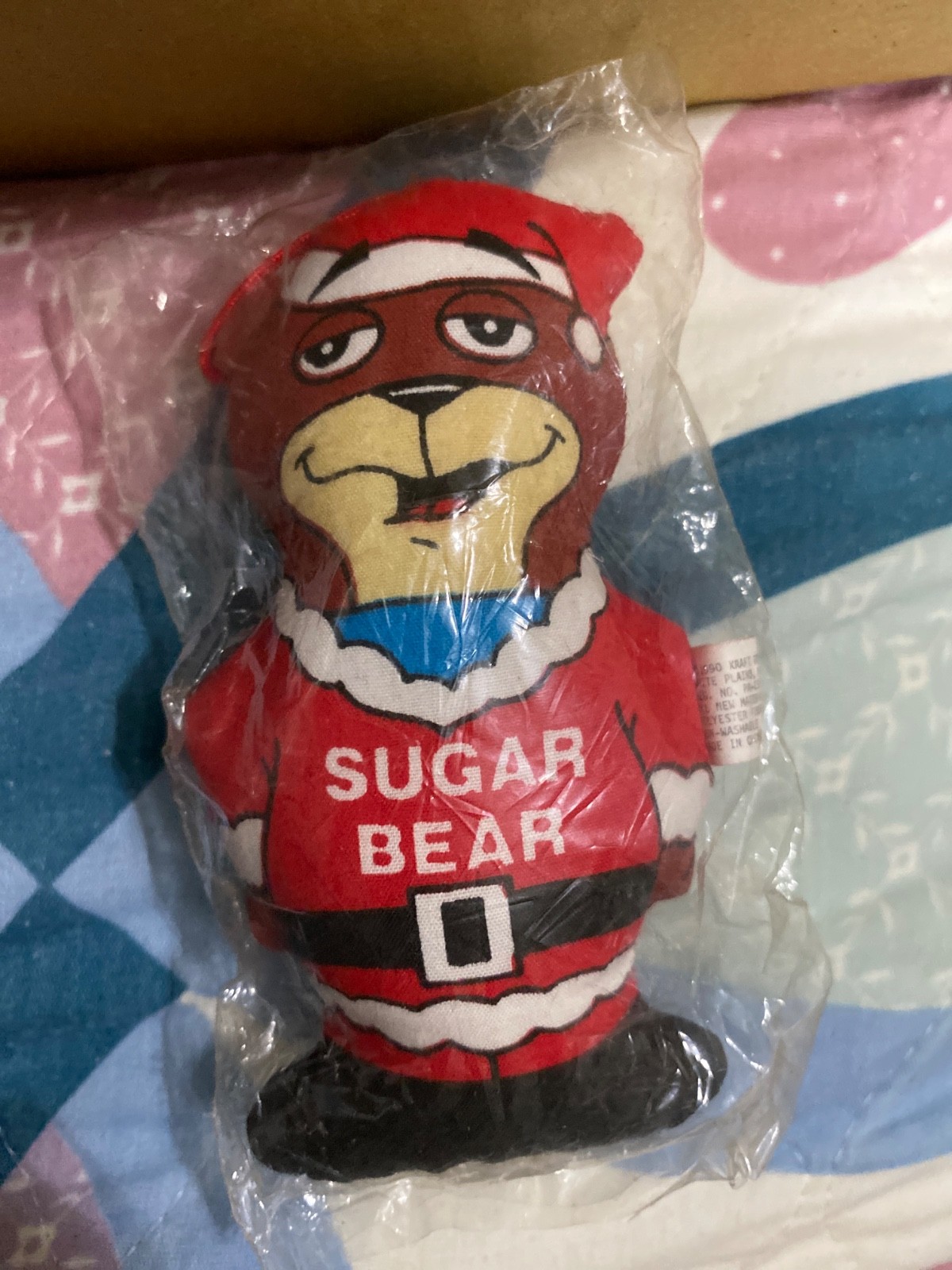 1990 POST SUPER SUGAR CRISP CEREAL SUGAR BEAR CHRISTMAS ORNAMENT WITHOUT SOUND