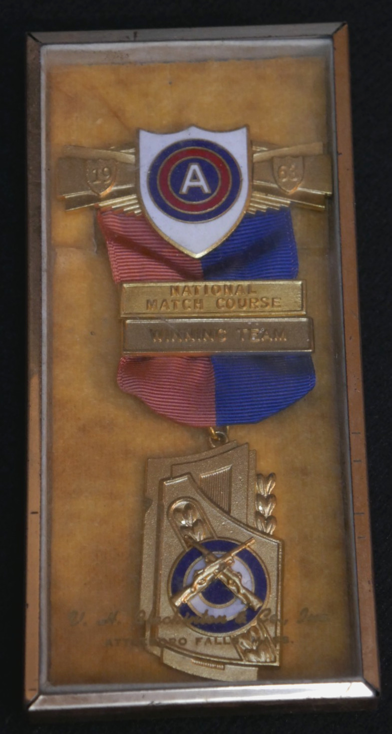Cold War US 3rd Army 1963 National Match Course Winning Team Medal \'Blackinton\'