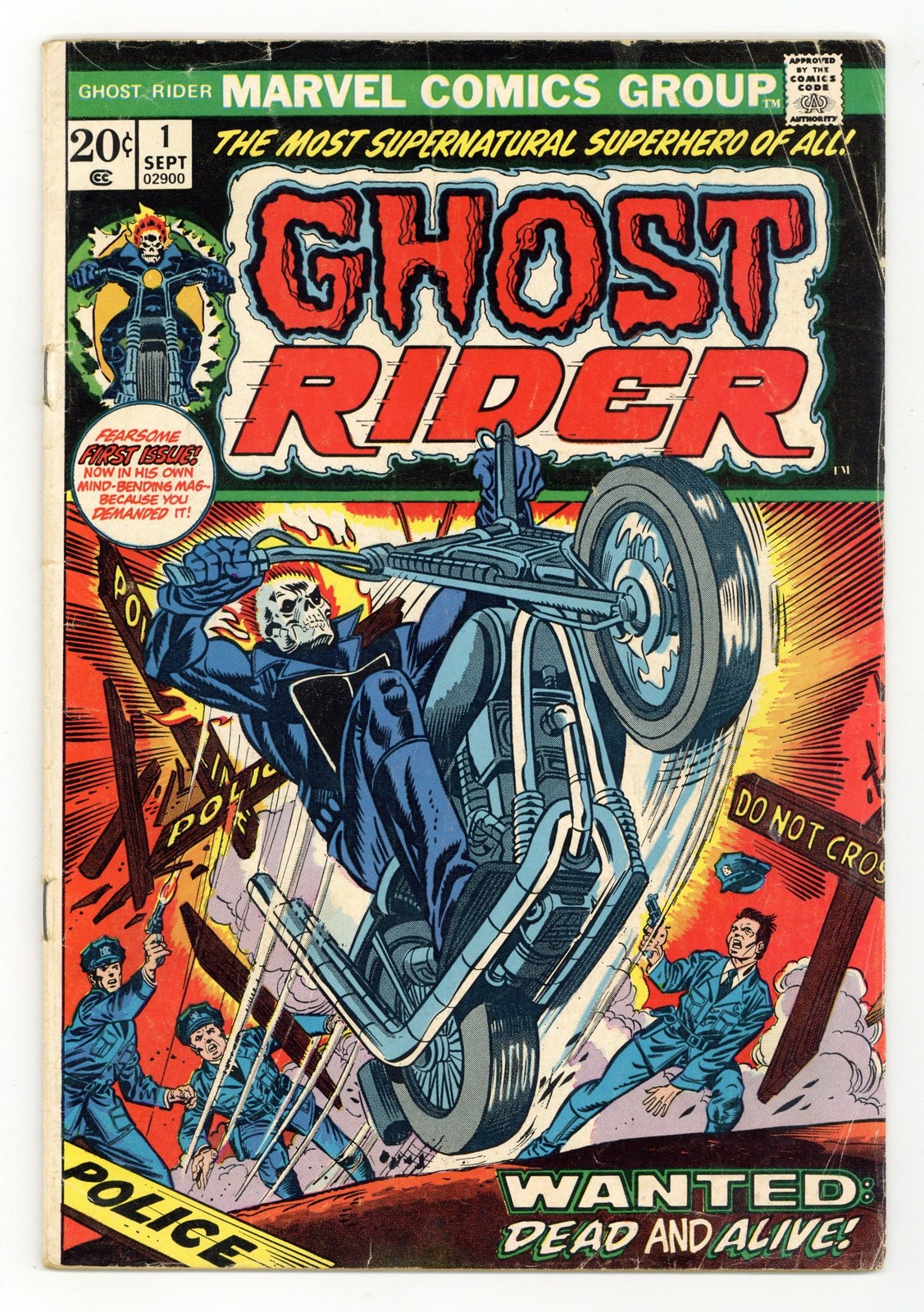 Ghost Rider #1 GD+ 2.5 1973 1st app. Daimon Hellstrom (Son of Satan)