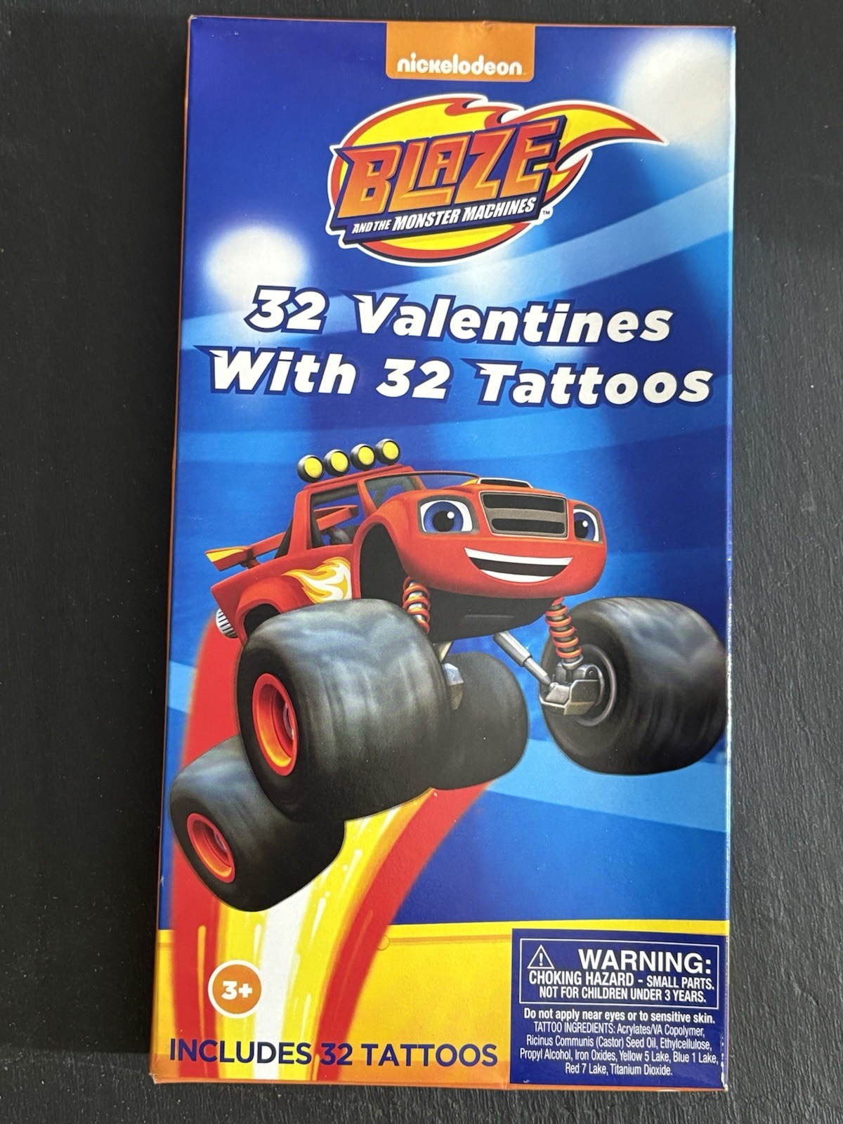 ULTRA RARE- Blaze & the Monster Machines Valentine Cards (34) & Tattoos (35) NOS