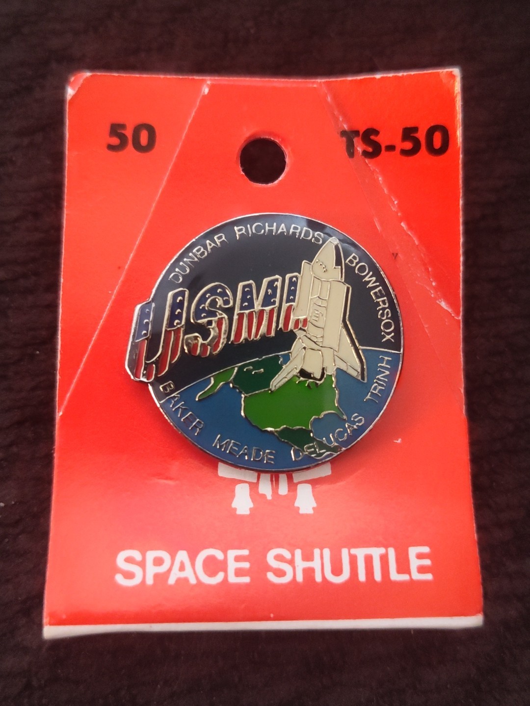 PIN Winco OFFICIAL NASA Space Shuttle STS-50 COLUMBIA enamel USML-1 Dunbar N.W.T