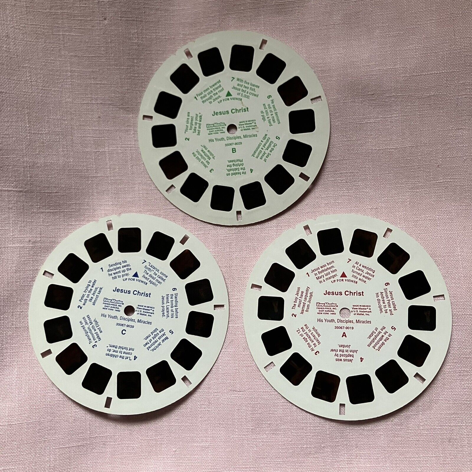 Bible Stories Jesus Christ Youth Disciples view-master 3 Reels Packet 35067