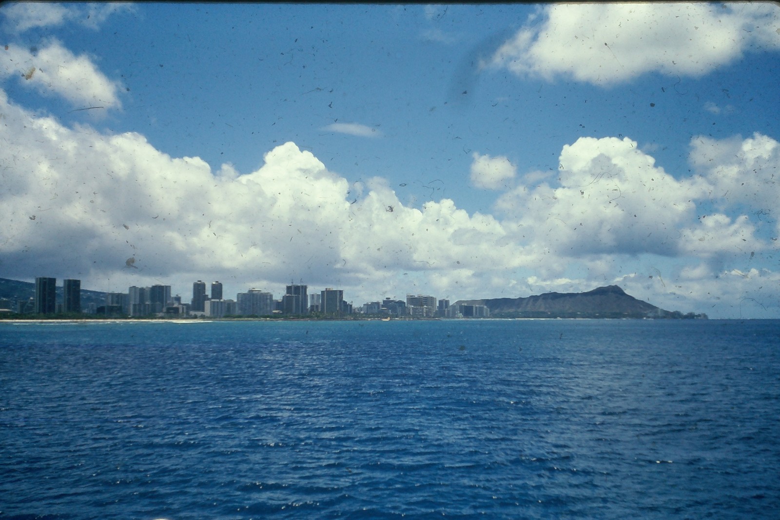 c1970\'s 35mm Slide Honolulu Hawaii Diamond Head Waikiki Beach Ocean View Urban