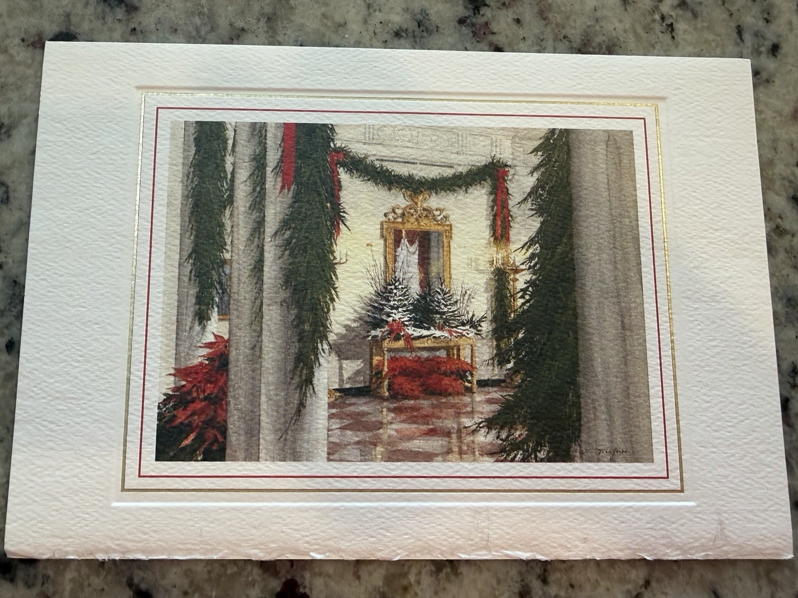 RARE Reagan Presidential White House Christmas Card 1988 Hallmark